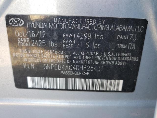 Photo 9 VIN: 5NPEB4AC4DH625431 - HYUNDAI SONATA GLS 