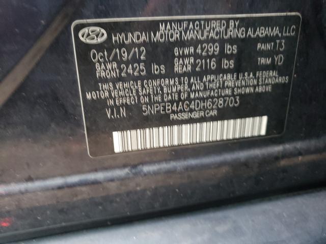 Photo 9 VIN: 5NPEB4AC4DH628703 - HYUNDAI SONATA GLS 