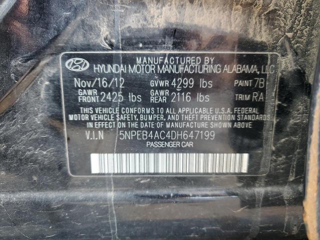 Photo 11 VIN: 5NPEB4AC4DH647199 - HYUNDAI SONATA GLS 