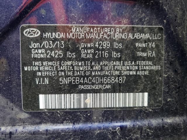 Photo 11 VIN: 5NPEB4AC4DH668487 - HYUNDAI SONATA 