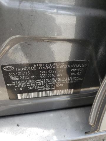 Photo 9 VIN: 5NPEB4AC4DH671048 - HYUNDAI SONATA GLS 