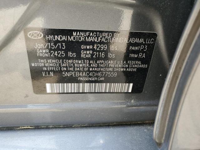 Photo 11 VIN: 5NPEB4AC4DH677559 - HYUNDAI SONATA 