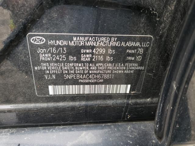 Photo 9 VIN: 5NPEB4AC4DH678811 - HYUNDAI SONATA GLS 