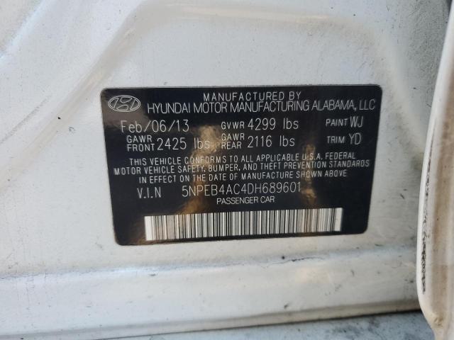 Photo 11 VIN: 5NPEB4AC4DH689601 - HYUNDAI SONATA GLS 