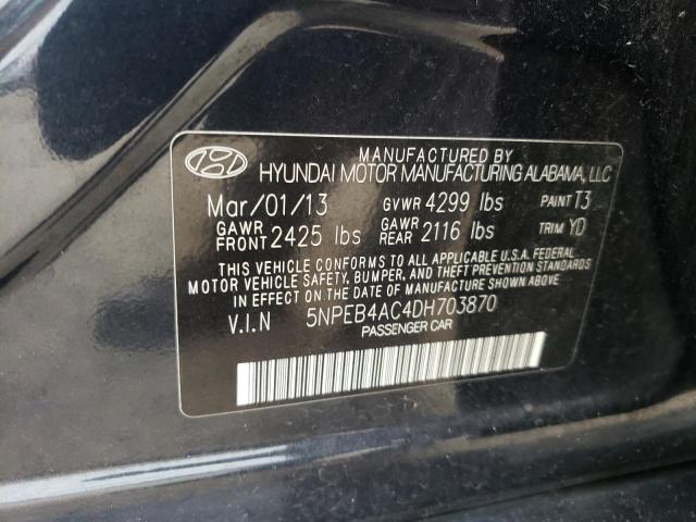 Photo 11 VIN: 5NPEB4AC4DH703870 - HYUNDAI SONATA GLS 