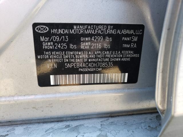 Photo 9 VIN: 5NPEB4AC4DH708535 - HYUNDAI SONATA 