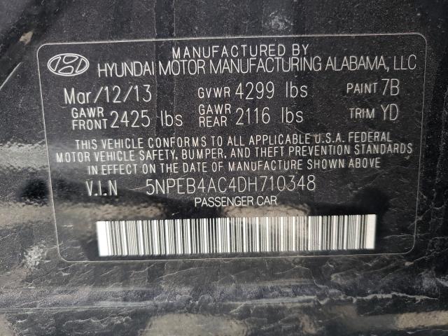 Photo 9 VIN: 5NPEB4AC4DH710348 - HYUNDAI SONATA GLS 