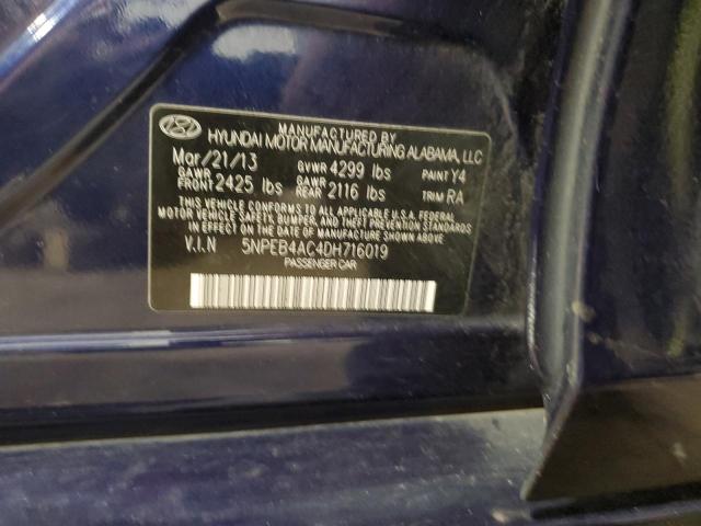 Photo 11 VIN: 5NPEB4AC4DH716019 - HYUNDAI SONATA GLS 