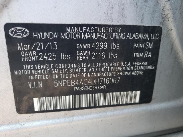 Photo 11 VIN: 5NPEB4AC4DH716067 - HYUNDAI SONATA GLS 