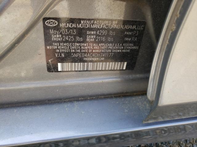 Photo 9 VIN: 5NPEB4AC4DH741177 - HYUNDAI SONATA GLS 