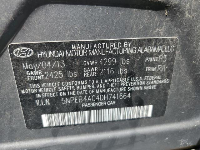 Photo 11 VIN: 5NPEB4AC4DH741664 - HYUNDAI SONATA GLS 