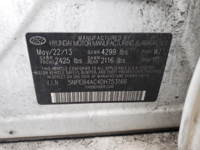 Photo 9 VIN: 5NPEB4AC4DH753166 - HYUNDAI SONATA GLS 