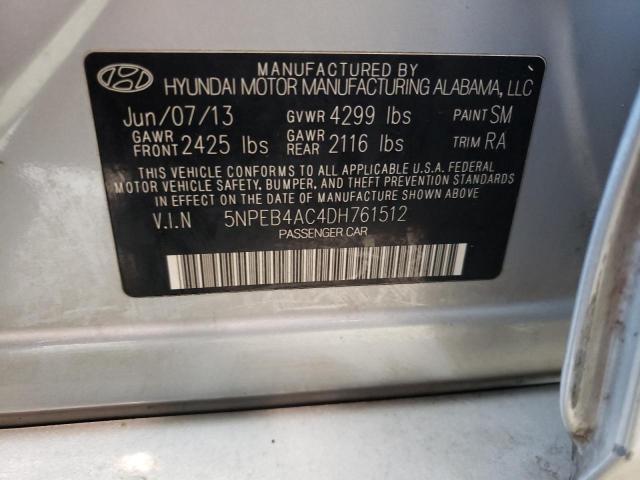 Photo 11 VIN: 5NPEB4AC4DH761512 - HYUNDAI SONATA 