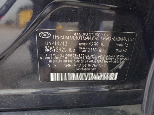 Photo 11 VIN: 5NPEB4AC4DH766077 - HYUNDAI SONATA 