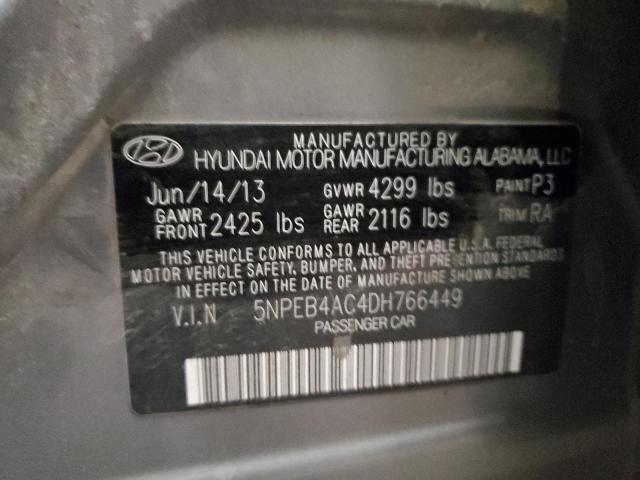 Photo 11 VIN: 5NPEB4AC4DH766449 - HYUNDAI SONATA 