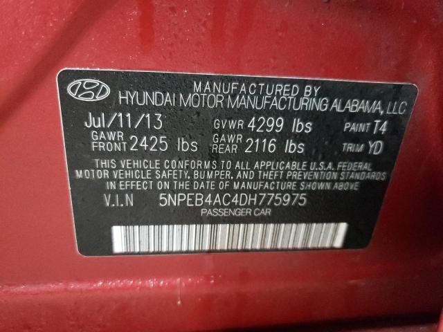 Photo 11 VIN: 5NPEB4AC4DH775975 - HYUNDAI SONATA GLS 