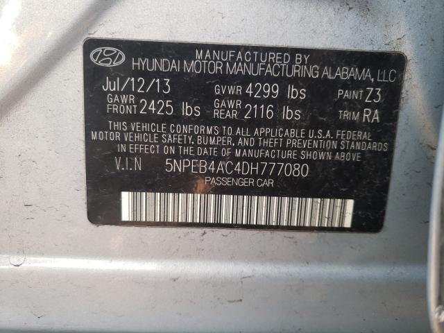 Photo 9 VIN: 5NPEB4AC4DH777080 - HYUNDAI SONATA GLS 