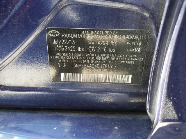 Photo 11 VIN: 5NPEB4AC4DH781517 - HYUNDAI SONATA 