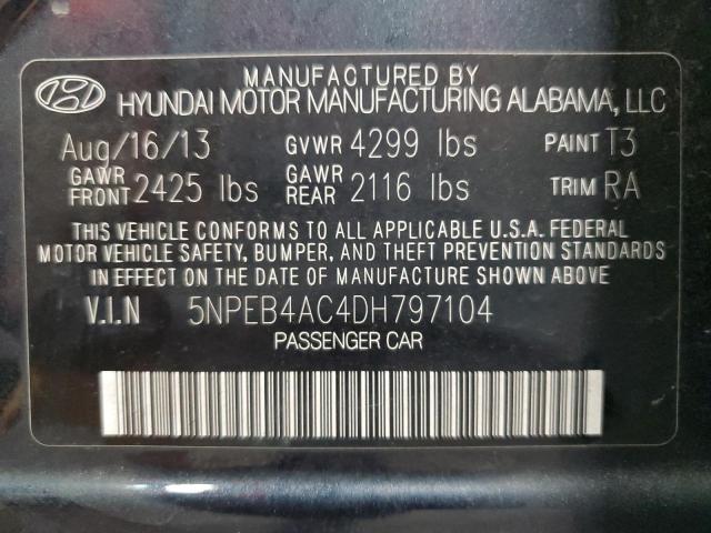 Photo 11 VIN: 5NPEB4AC4DH797104 - HYUNDAI SONATA GLS 