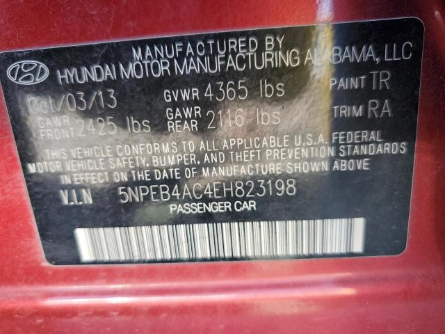 Photo 9 VIN: 5NPEB4AC4EH823198 - HYUNDAI SONATA GLS 