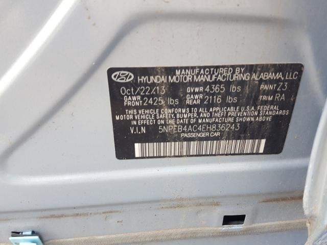 Photo 9 VIN: 5NPEB4AC4EH836243 - HYUNDAI SONATA GLS 