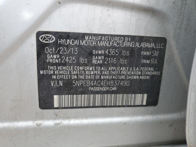 Photo 11 VIN: 5NPEB4AC4EH837490 - HYUNDAI SONATA 