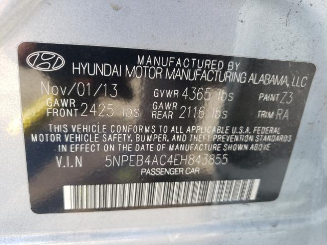 Photo 9 VIN: 5NPEB4AC4EH843855 - HYUNDAI SONATA GLS 