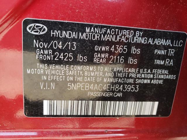 Photo 11 VIN: 5NPEB4AC4EH843953 - HYUNDAI SONATA GLS 