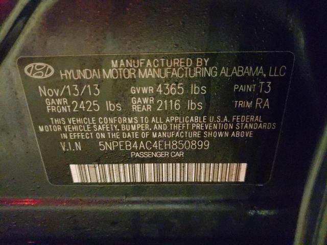 Photo 11 VIN: 5NPEB4AC4EH850899 - HYUNDAI SONATA GLS 