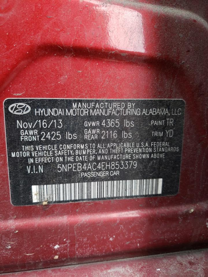 Photo 11 VIN: 5NPEB4AC4EH853379 - HYUNDAI SONATA 