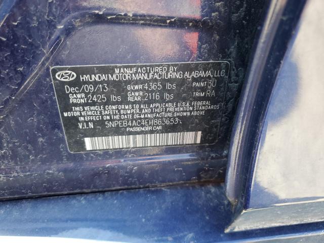 Photo 11 VIN: 5NPEB4AC4EH863653 - HYUNDAI SONATA 