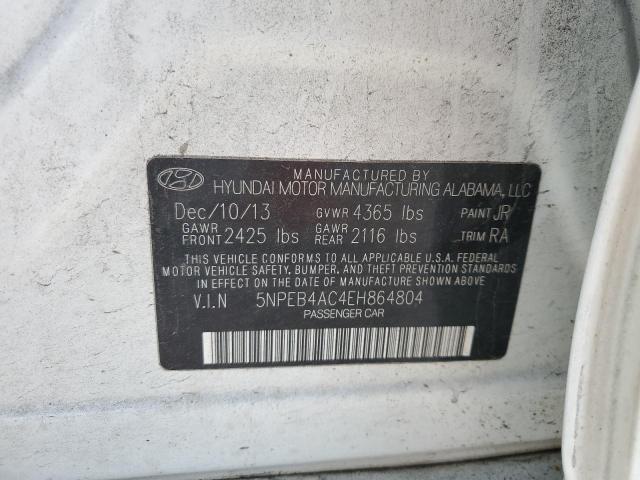 Photo 11 VIN: 5NPEB4AC4EH864804 - HYUNDAI SONATA GLS 