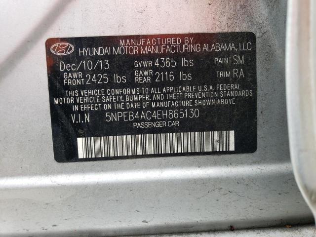 Photo 11 VIN: 5NPEB4AC4EH865130 - HYUNDAI SONATA GLS 