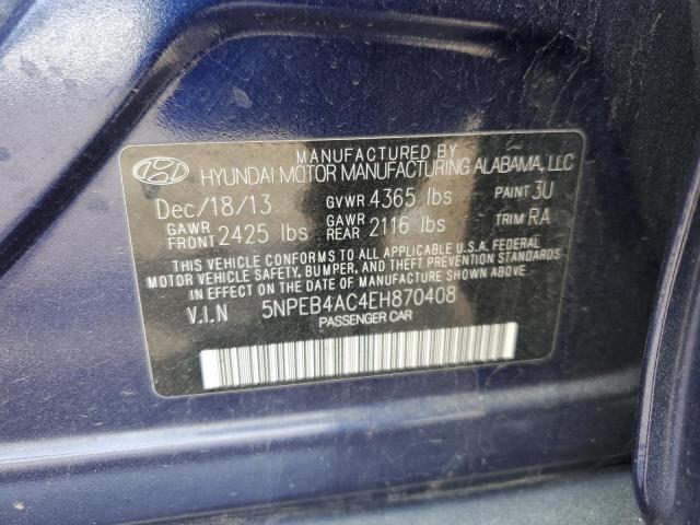 Photo 11 VIN: 5NPEB4AC4EH870408 - HYUNDAI SONATA 