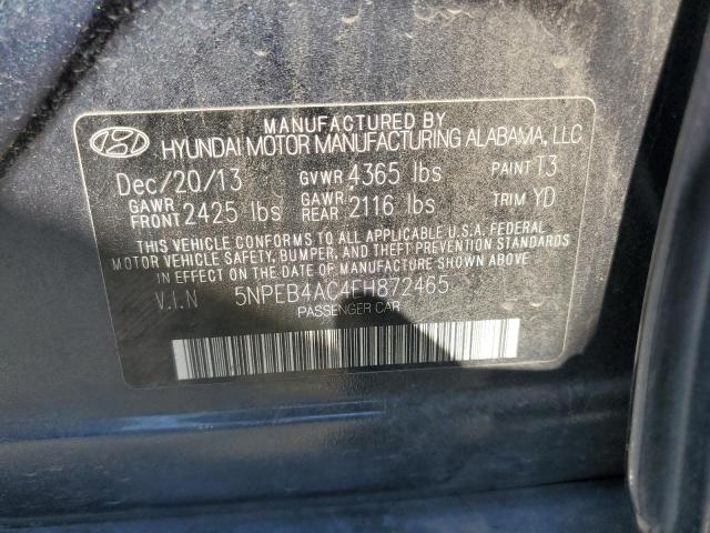 Photo 12 VIN: 5NPEB4AC4EH872465 - HYUNDAI SONATA GLS 