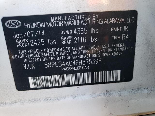 Photo 11 VIN: 5NPEB4AC4EH875396 - HYUNDAI SONATA GLS 