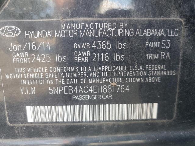 Photo 11 VIN: 5NPEB4AC4EH881764 - HYUNDAI SONATA 