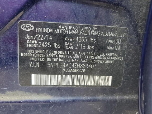 Photo 11 VIN: 5NPEB4AC4EH883403 - HYUNDAI SONATA GLS 