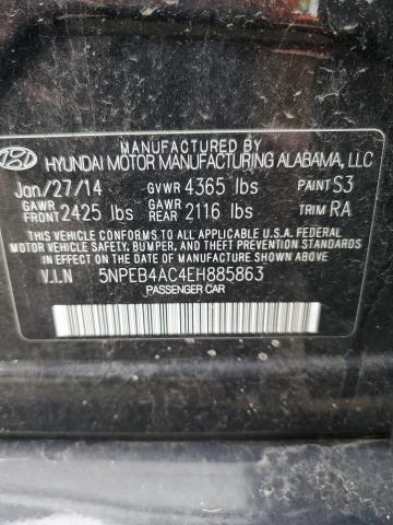 Photo 11 VIN: 5NPEB4AC4EH885863 - HYUNDAI SONATA 