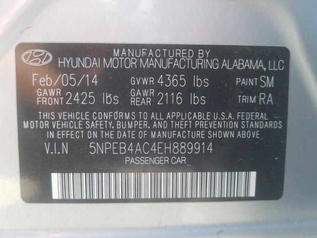 Photo 9 VIN: 5NPEB4AC4EH889914 - HYUNDAI SONATA GLS 