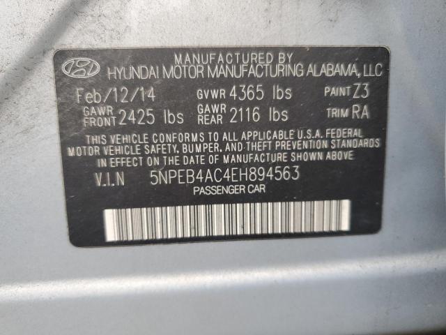 Photo 11 VIN: 5NPEB4AC4EH894563 - HYUNDAI SONATA 