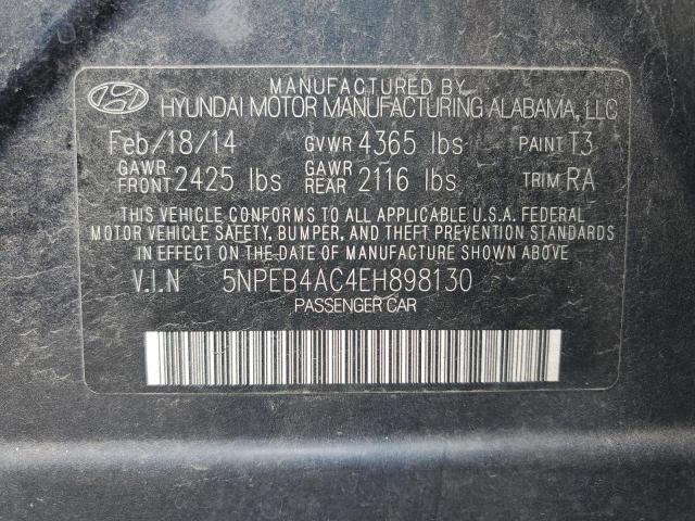 Photo 9 VIN: 5NPEB4AC4EH898130 - HYUNDAI SONATA GLS 