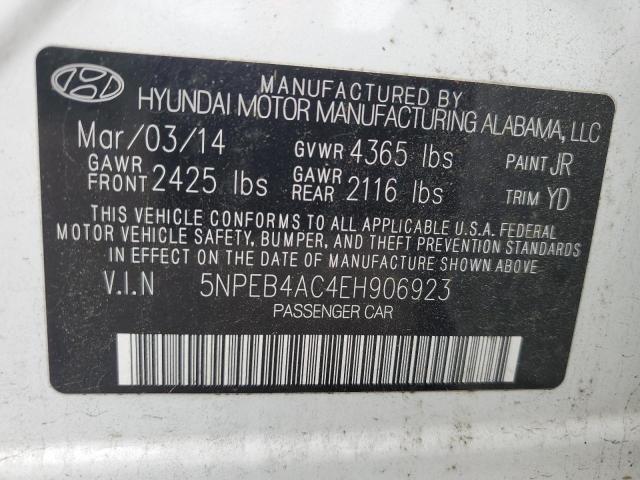 Photo 11 VIN: 5NPEB4AC4EH906923 - HYUNDAI SONATA 