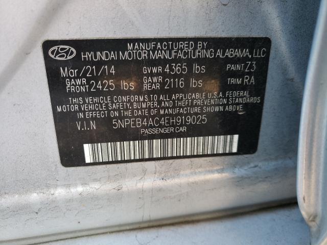 Photo 9 VIN: 5NPEB4AC4EH919025 - HYUNDAI SONATA GLS 