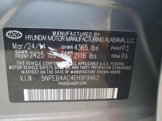 Photo 11 VIN: 5NPEB4AC4EH919462 - HYUNDAI SONATA 