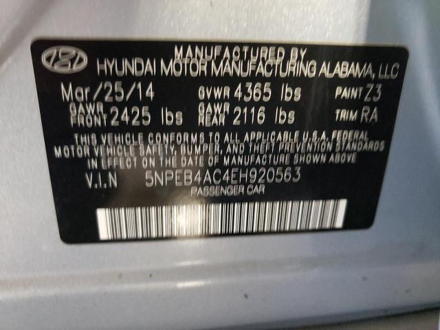 Photo 9 VIN: 5NPEB4AC4EH920563 - HYUNDAI SONATA GLS 