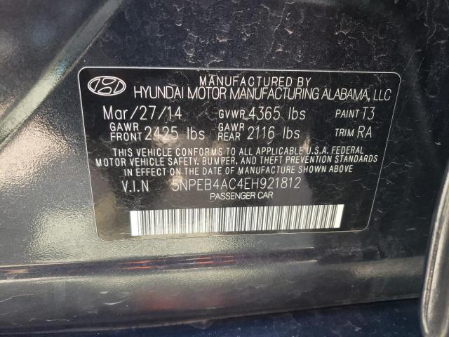 Photo 11 VIN: 5NPEB4AC4EH921812 - HYUNDAI SONATA 