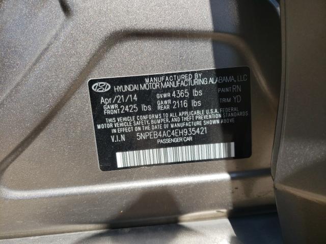 Photo 9 VIN: 5NPEB4AC4EH935421 - HYUNDAI SONATA GLS 