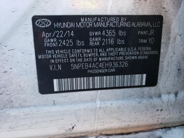 Photo 9 VIN: 5NPEB4AC4EH936326 - HYUNDAI SONATA GLS 