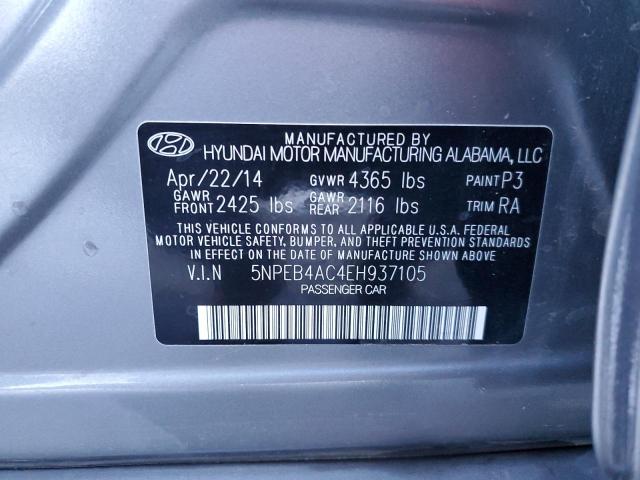 Photo 11 VIN: 5NPEB4AC4EH937105 - HYUNDAI SONATA GLS 